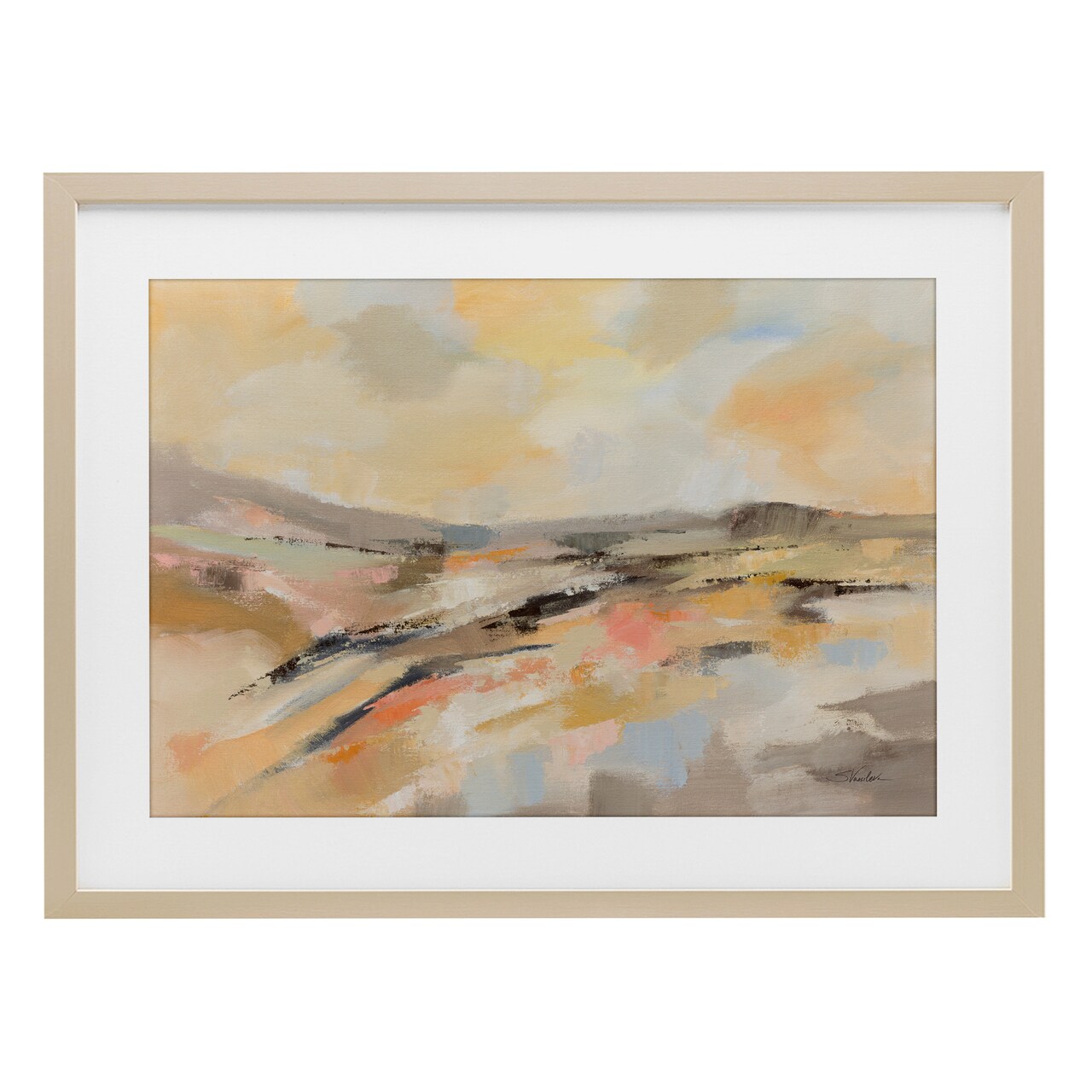 Stupell Industries Sunlit Riverside Warm Tones Framed Print Under Glass, design by Silvia Vassileva